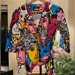 ✨HOST PICK✨ One of a Kind Cotton Tree Signature Wrap Top | OS